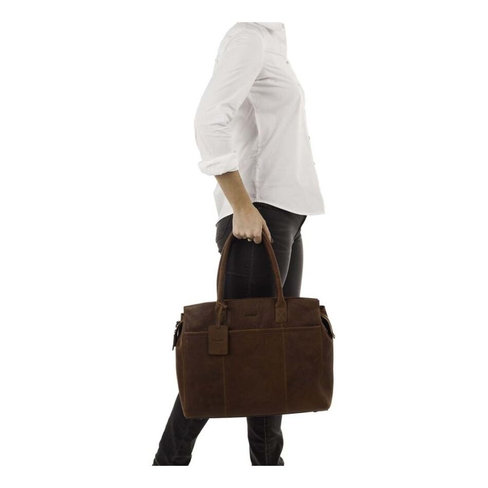 Burkely Antique Avery Laptopbag 15.6 inch cognac | Wennekes.nl