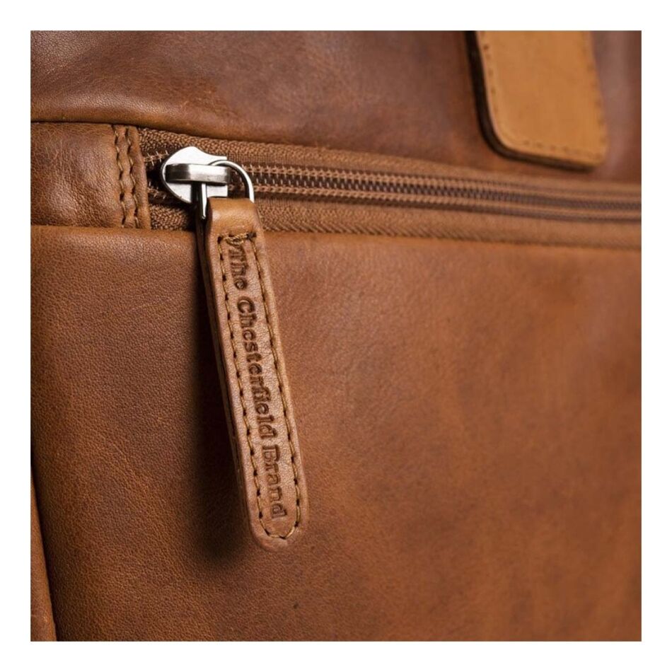 The Chesterfield Brand Laptoptas Seth cognac | Wennekes.nl