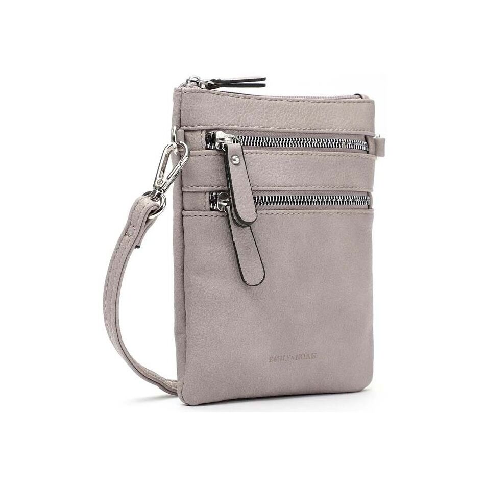 Emily & Noah Emma Handtas Klein Dubbele Rits grijs | Wennekes.nl