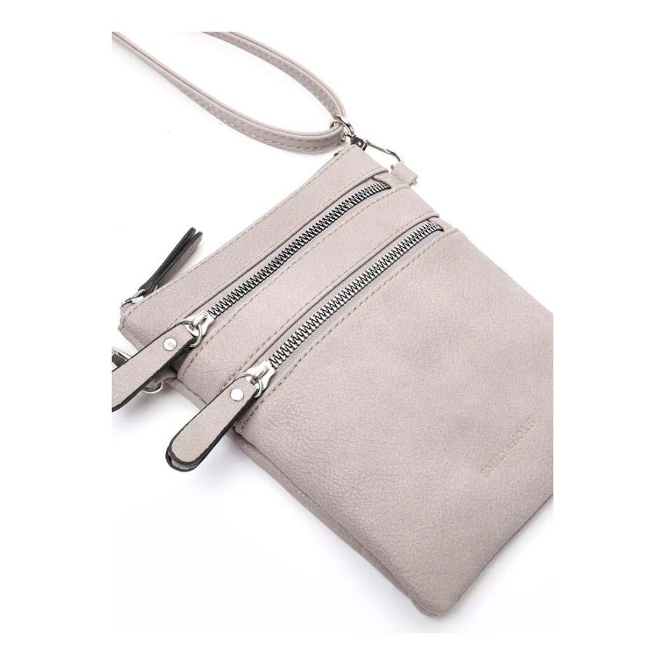 Emily & Noah Emma Handtas Klein Dubbele Rits grijs | Wennekes.nl