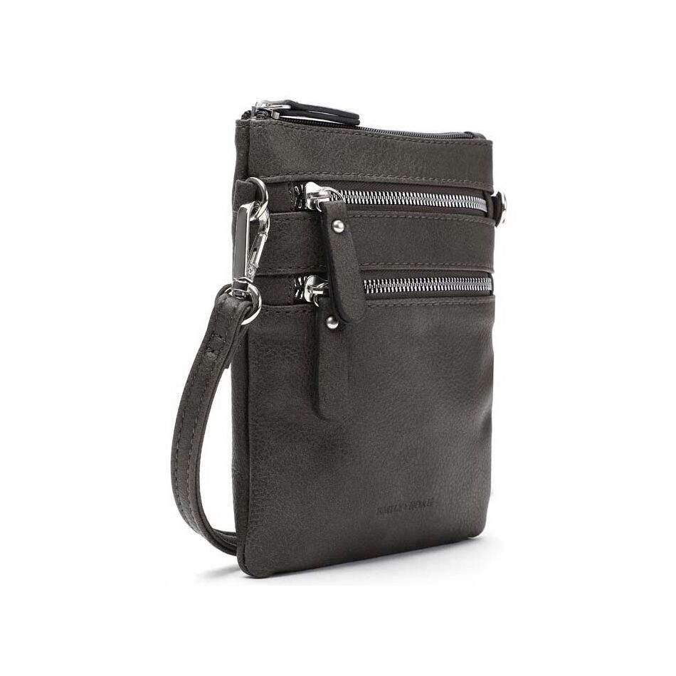 Emily & Noah Emma Handtas Klein Dubbele Rits grijs | Wennekes.nl