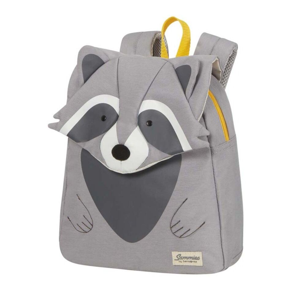 Samsonite Happy Sammies Eco Backpack S Raccoon Remy grijs | Wennekes.nl