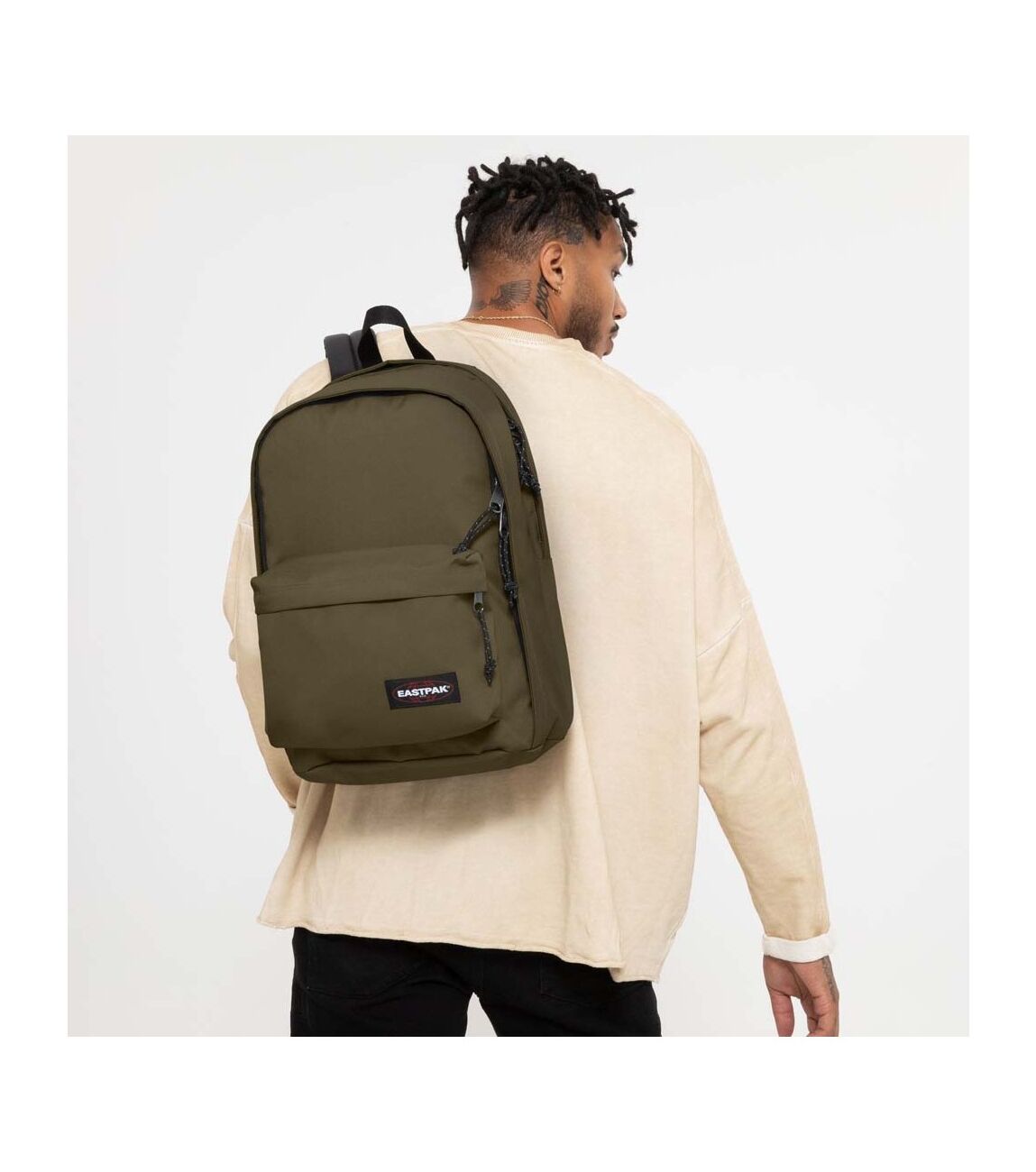 gebed Visser Broek Eastpak Back to Work olijfgroen | Wennekes.nl