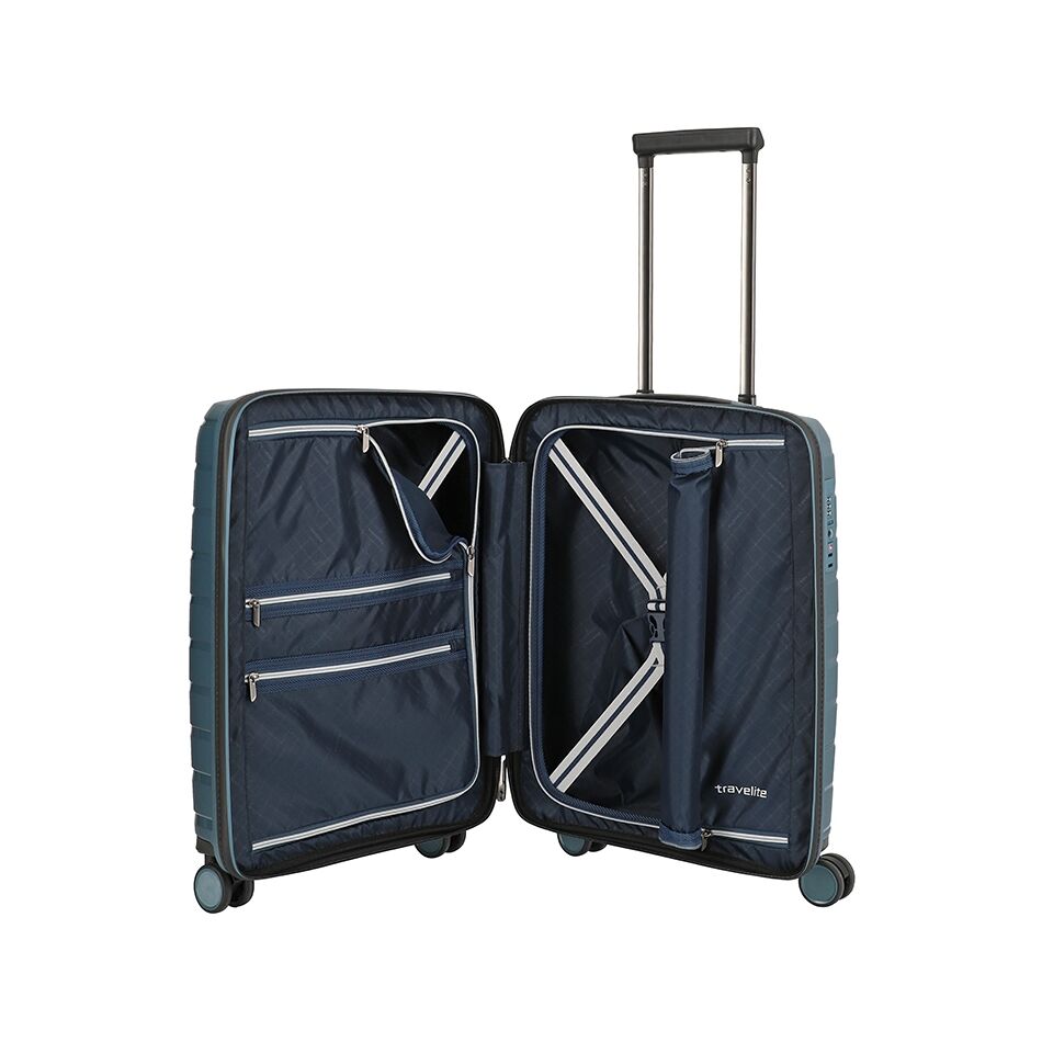 Travelite Air Base 4W Trolley S blauw | Wennekes.nl