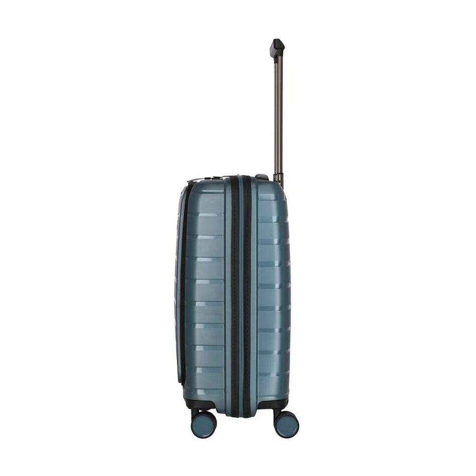 Travelite Air Base 4W Trolley S with Front Pocket blauw | Wennekes.nl