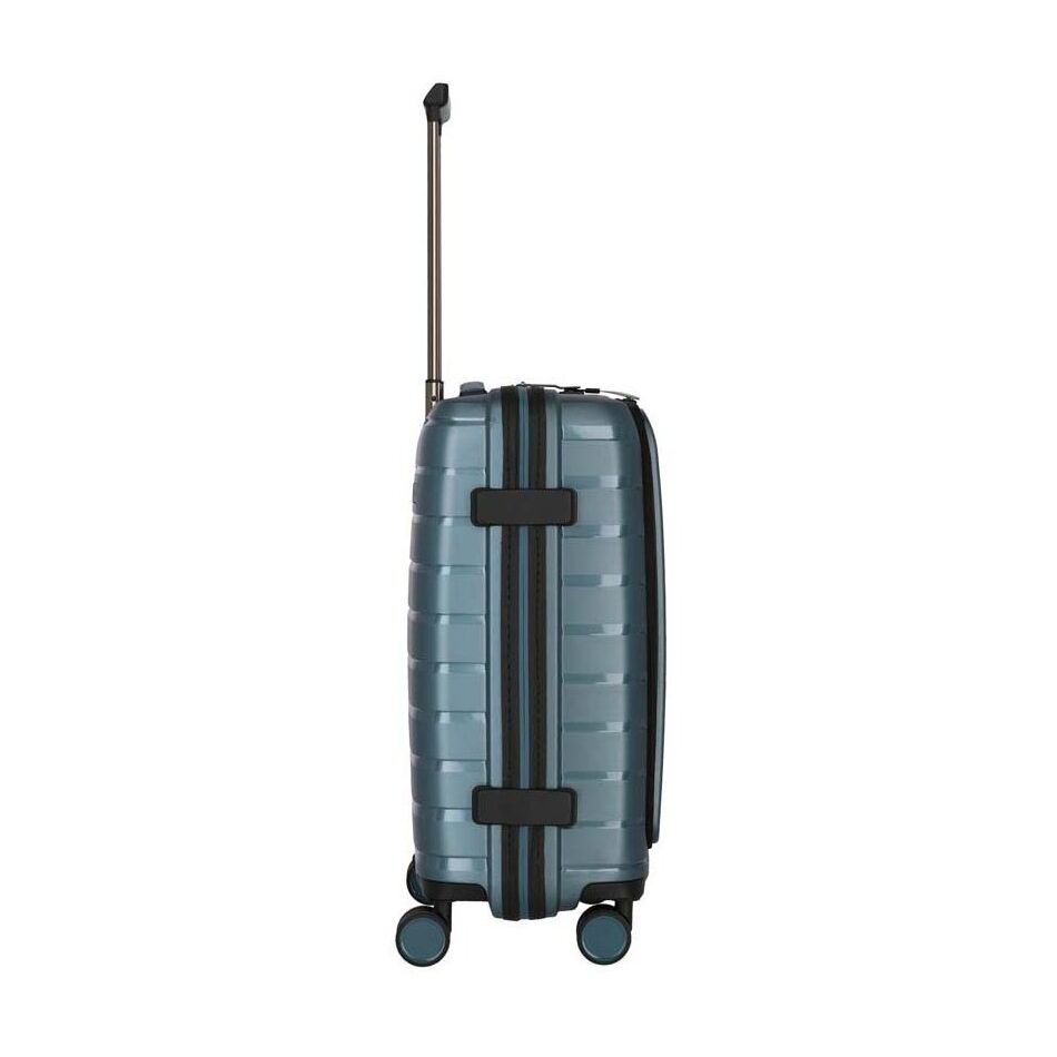 Travelite Air Base 4W Trolley S with Front Pocket blauw | Wennekes.nl