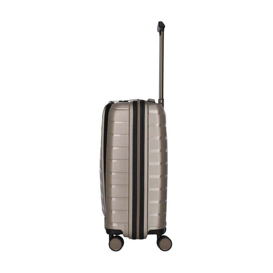 Travelite Air Base 4W Trolley S with Front Pocket champagne | Wennekes.nl