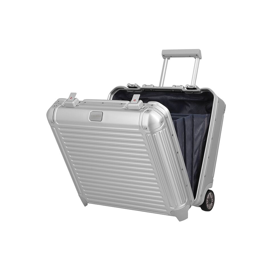 Travelite Next 2W Businesstrolley zilver | Wennekes.nl