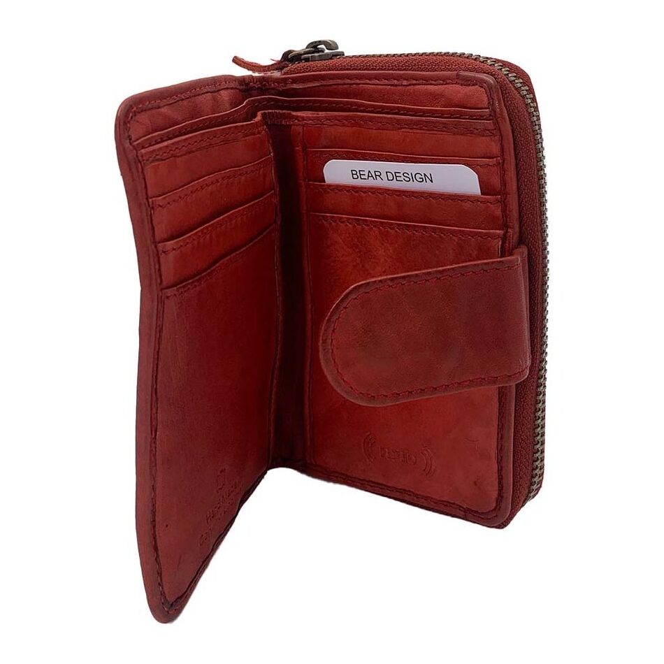 Bear Design Ritsportemonnee Loet rood | Wennekes.nl