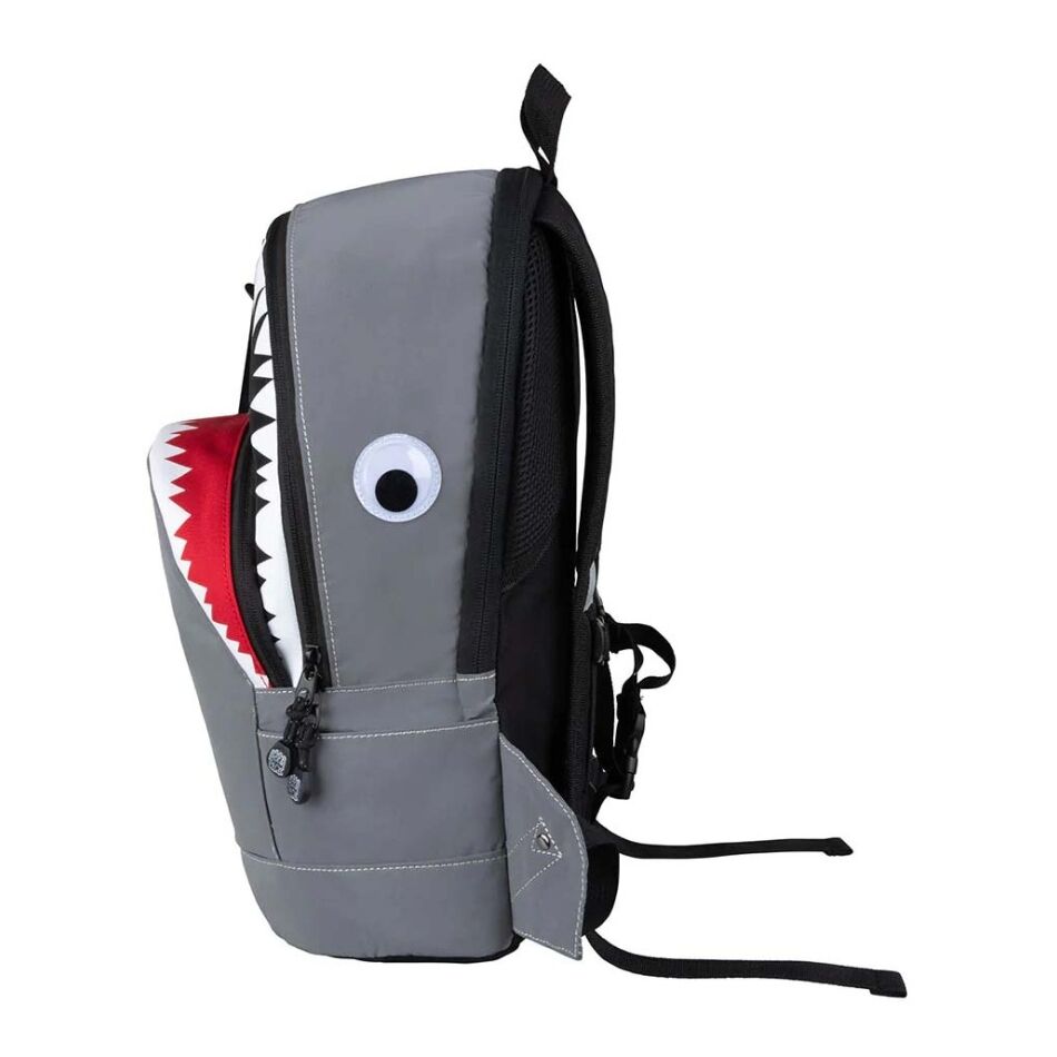 Pick & Pack Shark Shape Reflecting Backpack M grijs | Wennekes.nl