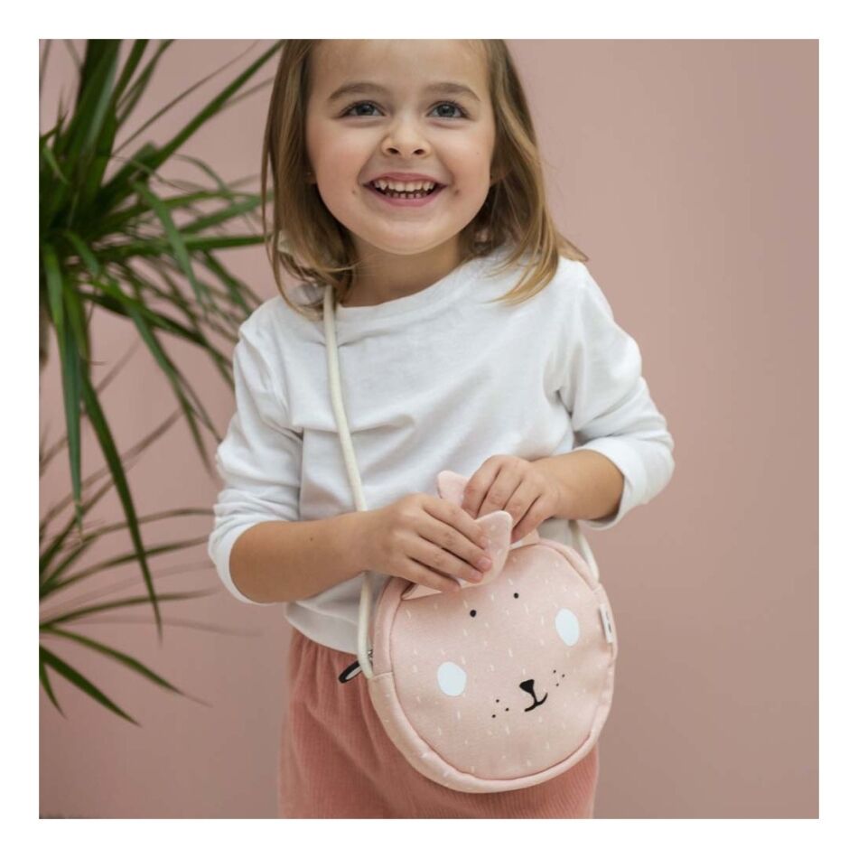 Trixie-Baby Round Purse Mrs. Rabbit roze | Wennekes.nl
