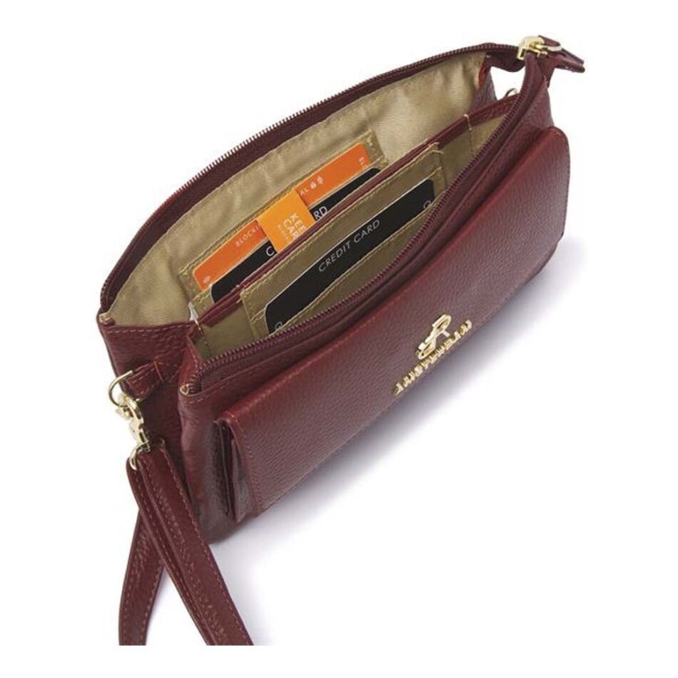 De Rooy dR Amsterdam Mint Schouderstas / Clutch bordeaux | Wennekes.nl
