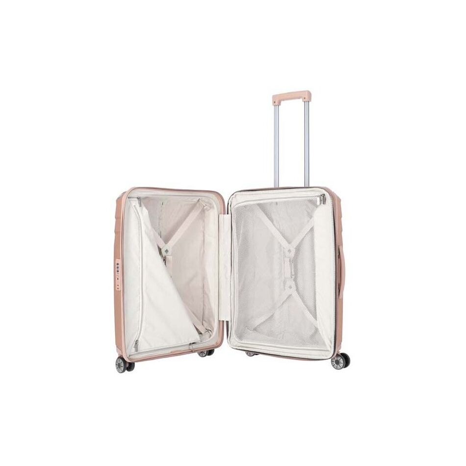 Travelite Elvaa 4W Trolley M Exp. roze | Wennekes.nl