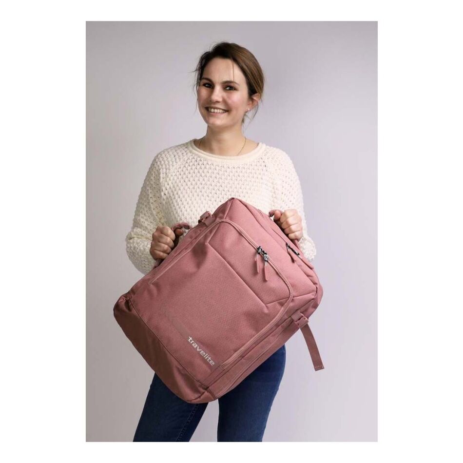 Travelite Kick Off Cabin Size Duffle / Backpack roze | Wennekes.nl