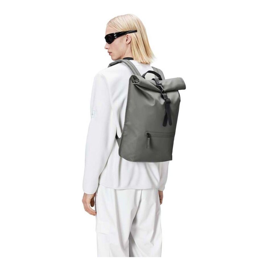 Rains Rolltop Rucksack W3 Grey | Wennekes