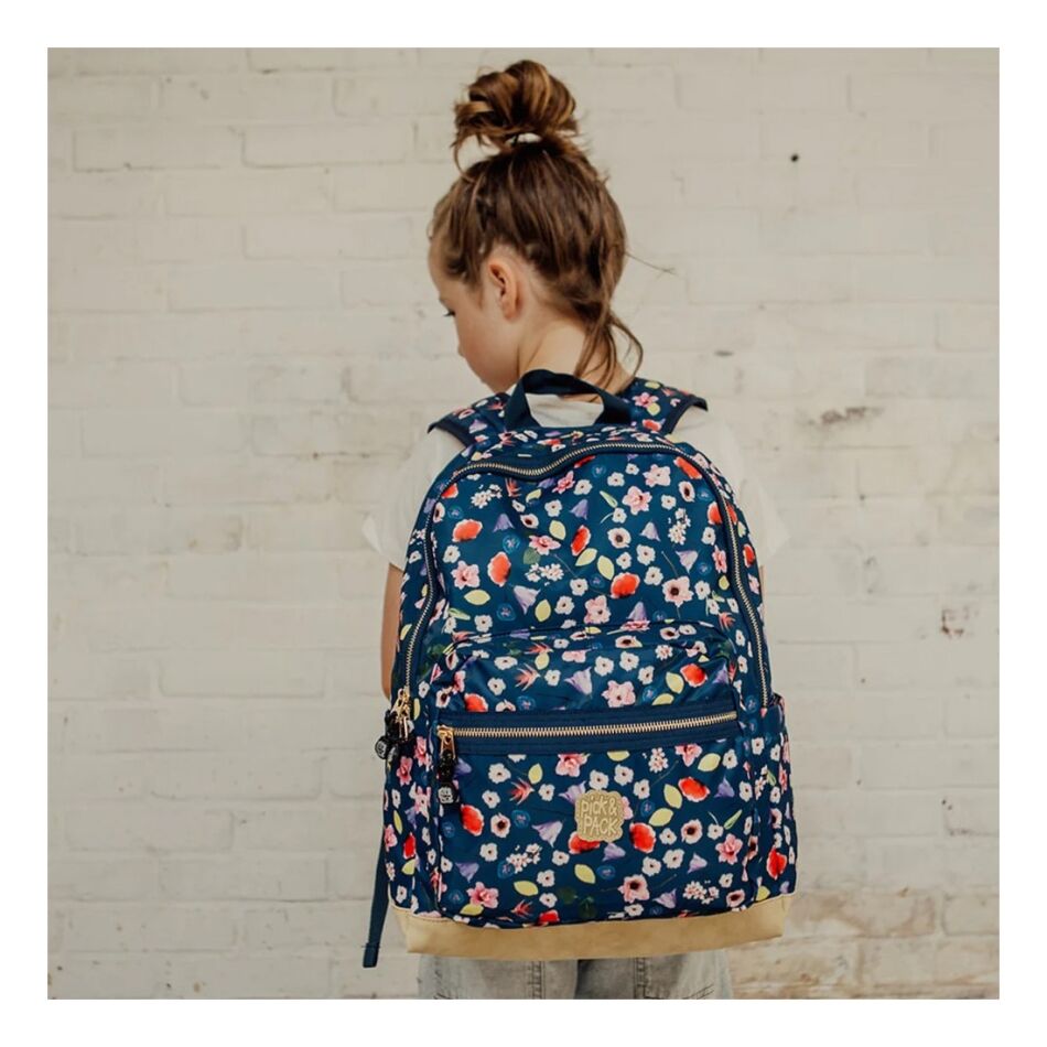 Pick & Pack Field Flower Backpack L Navy | Wennekes