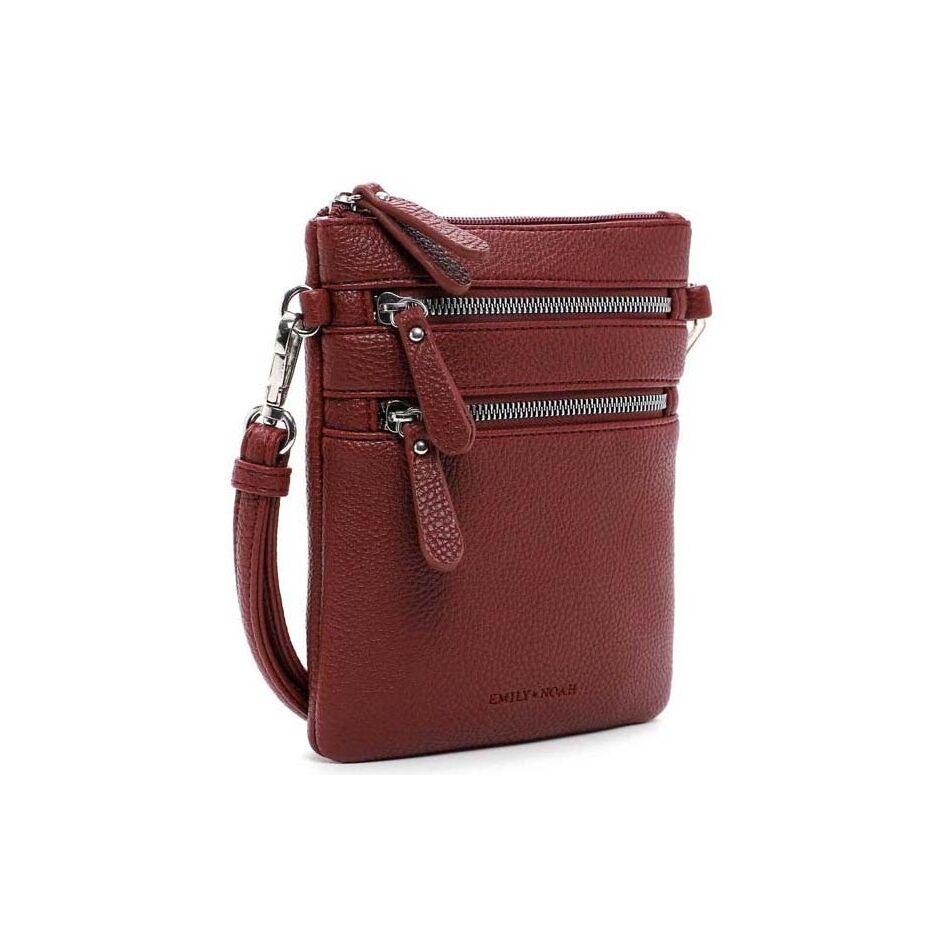 Emily & Noah Emma Handtas Klein Dubbele Rits Darkred | Wennekes