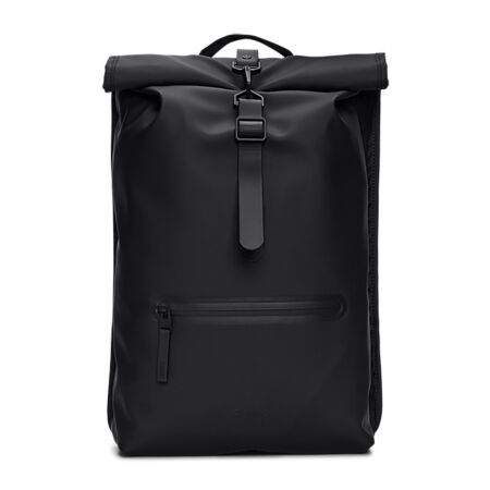 Rains 13320 - Rolltop Rucksack W3 Zwart Rains 13320 - Rolltop Rucksack W3 Zwart