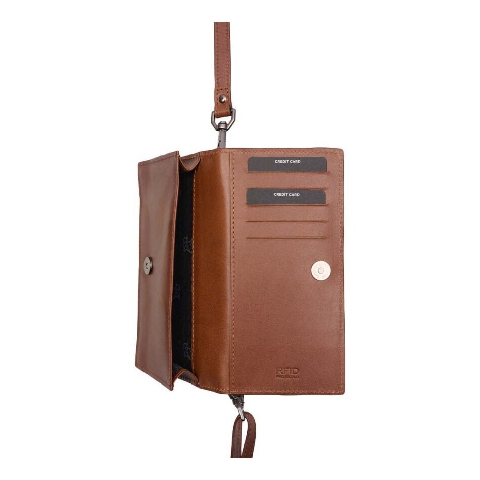 Burkely Nocturnal Nova Phone Bag Cognac | Wennekes