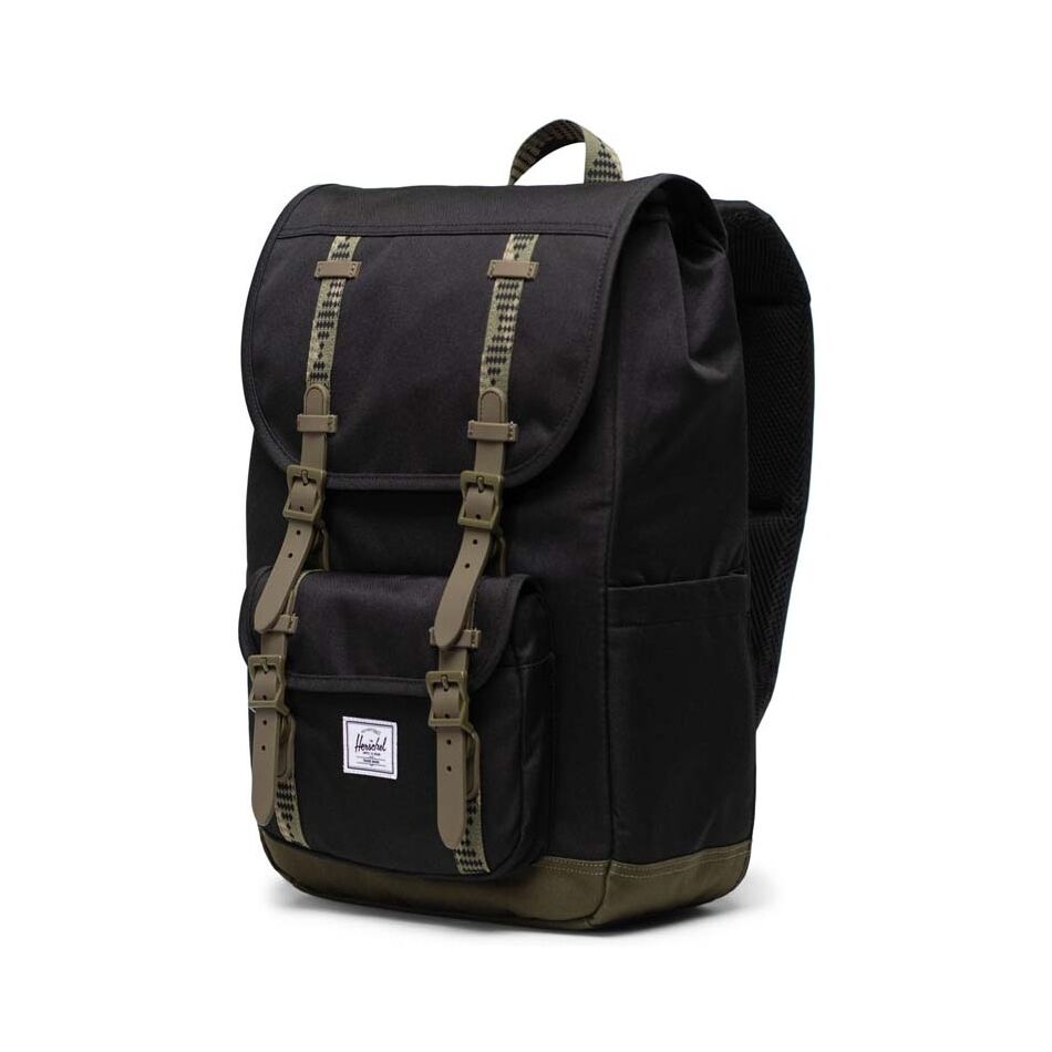 Herschel Little America Mid-Volume Black/Ivy Green | Wennekes