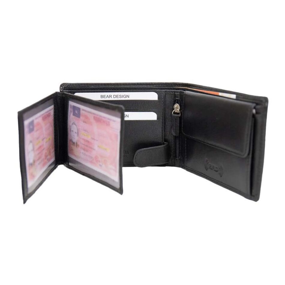 Bear Design Billfold Jan Black | Wennekes