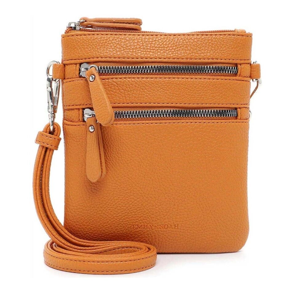 Emily & Noah Emma Handtas Klein Dubbele Rits Papaya | Wennekes