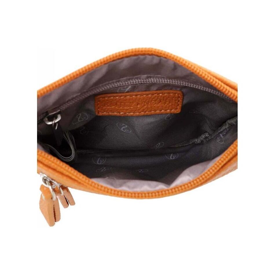 Emily & Noah Emma Handtas Klein Dubbele Rits Papaya | Wennekes