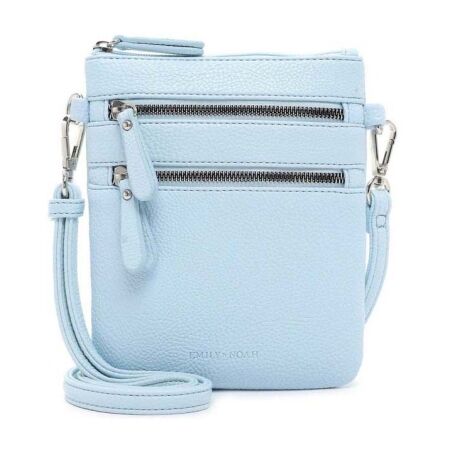 Emily & Noah Emma Handtas Klein Dubbele Rits Blauw Emily & Noah Emma Handtas Klein Dubbele Rits Blauw