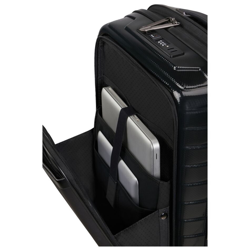 Samsonite Proxis Spinner 55cm Exp. Easy Access zwart | Wennekes.nl