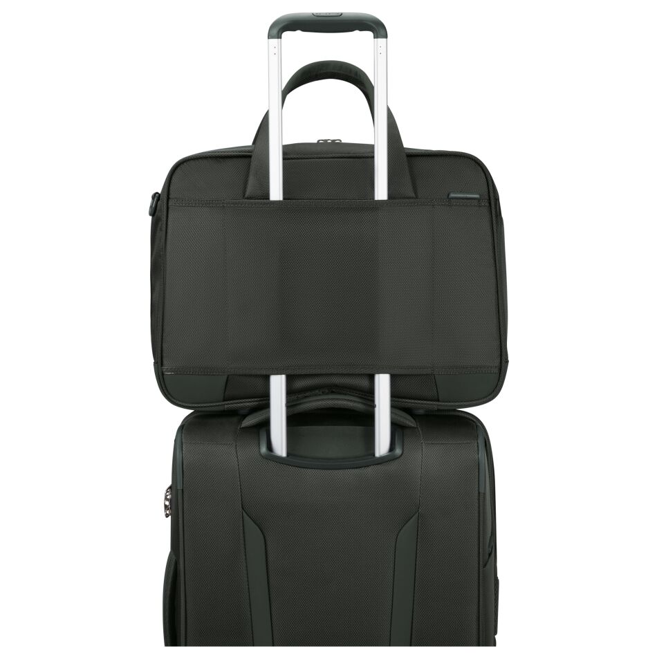 Samsonite Respark Laptop Shoulderbag groen | Wennekes.nl