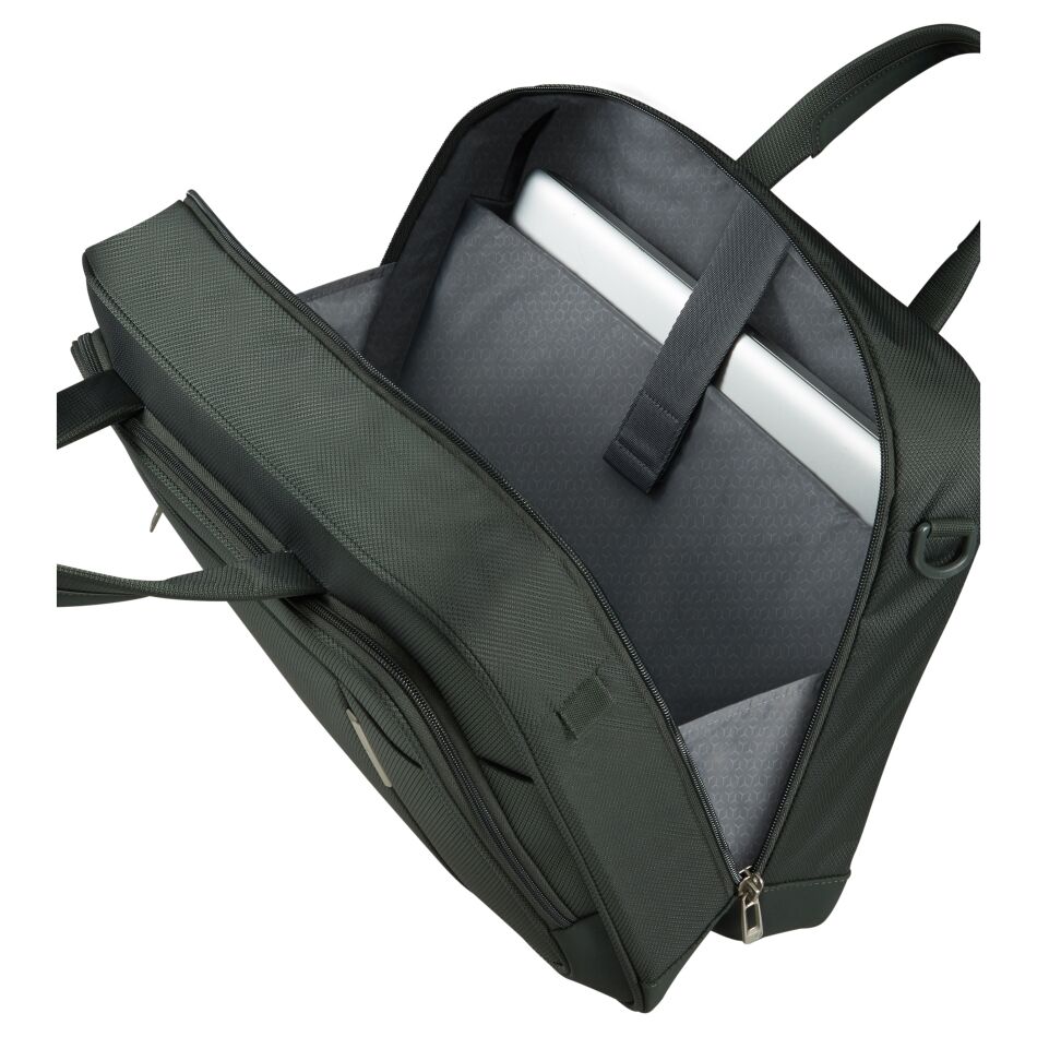 Samsonite Respark Laptop Shoulderbag groen | Wennekes.nl