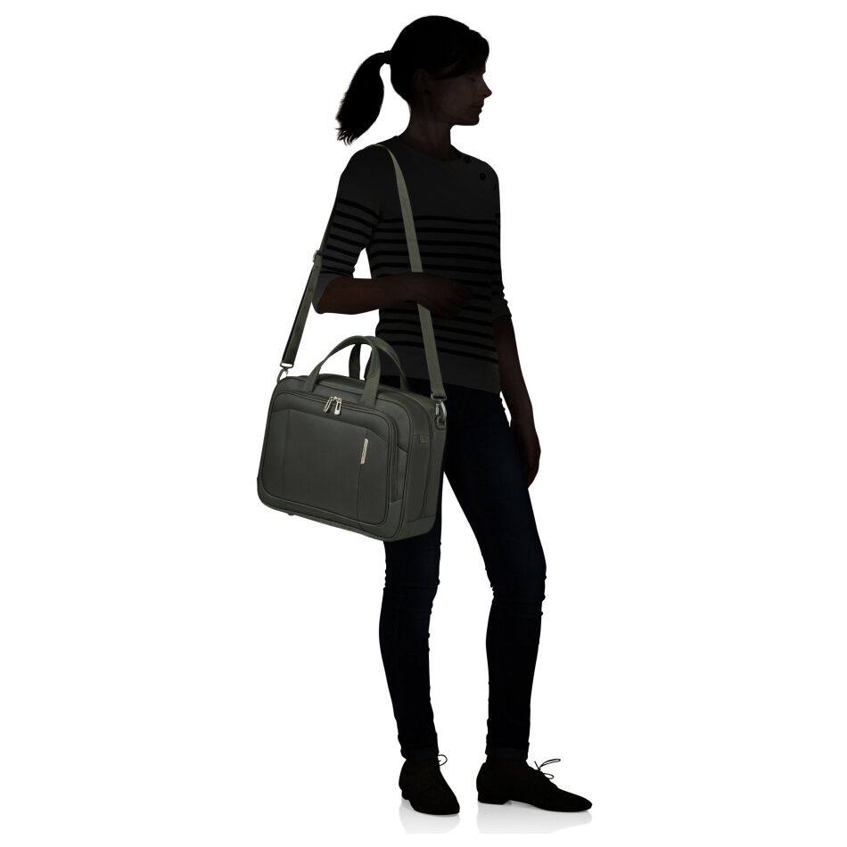 Samsonite Respark Laptop Shoulderbag groen | Wennekes.nl