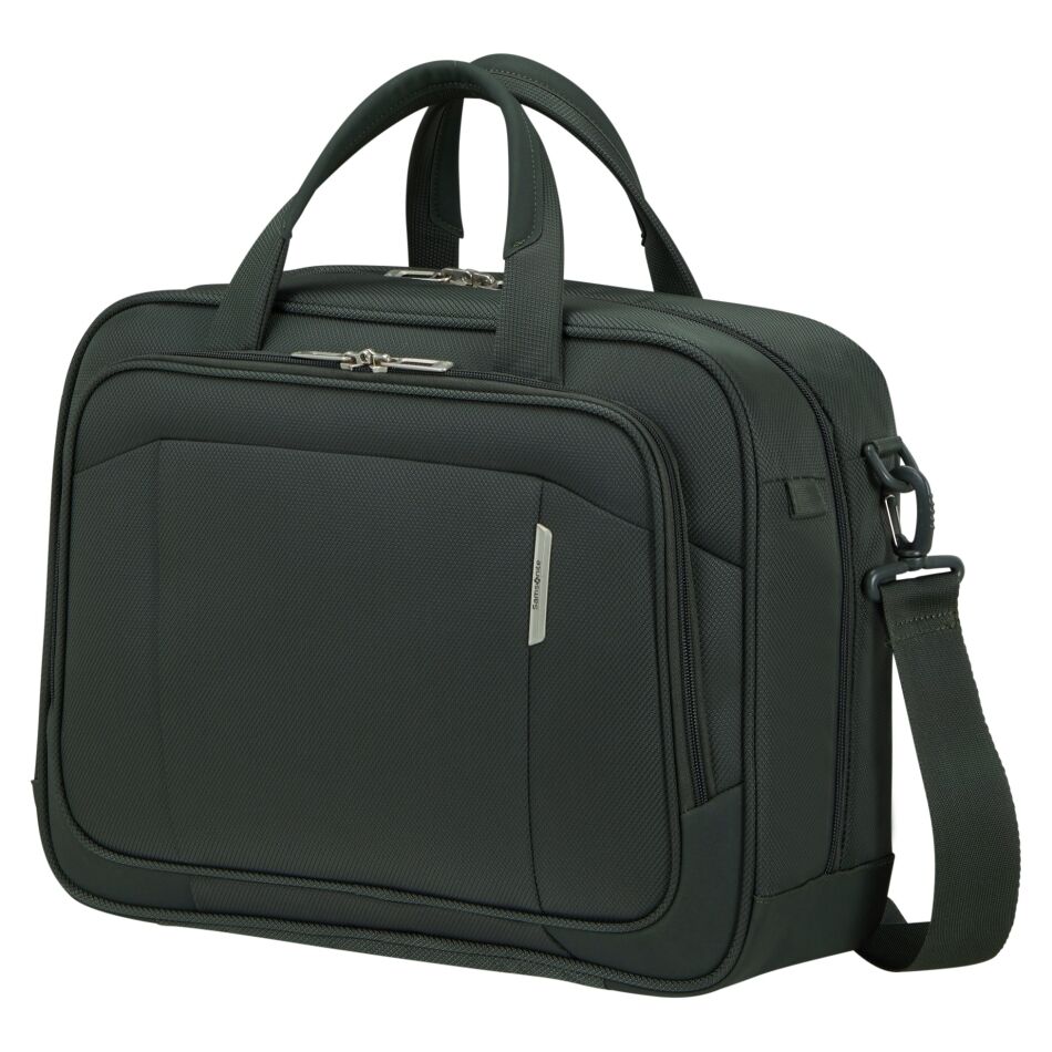 Samsonite Respark Laptop Shoulderbag groen | Wennekes.nl