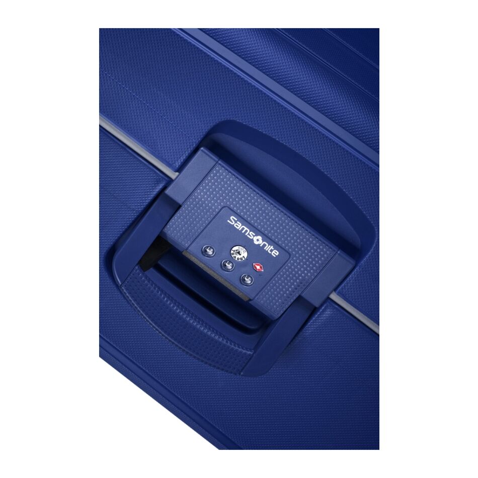 Samsonite S'cure Spinner 69 cm blauw | Wennekes.nl