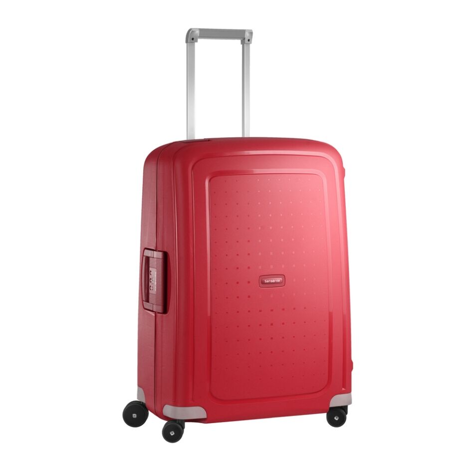 Samsonite S'cure Spinner 69 cm rood | Wennekes.nl