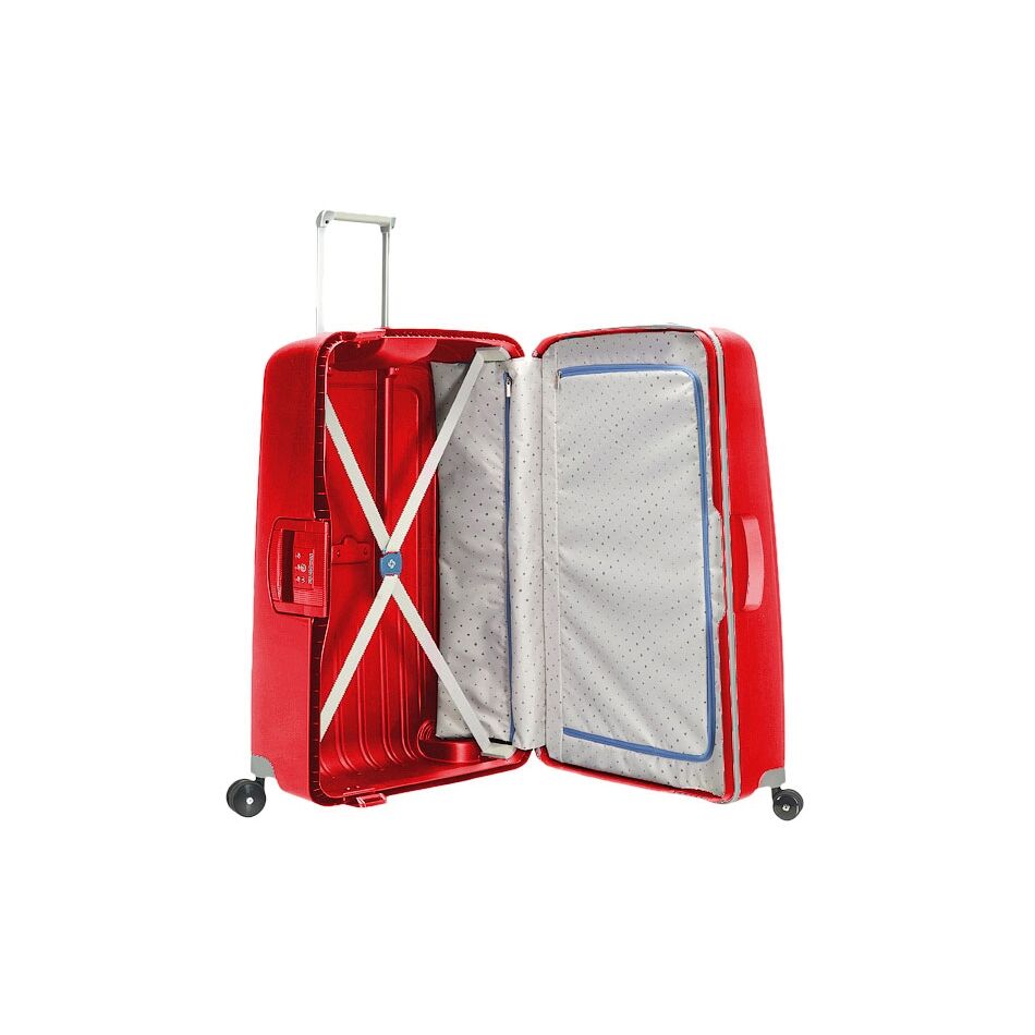 Samsonite S'cure Spinner 75 cm rood | Wennekes.nl